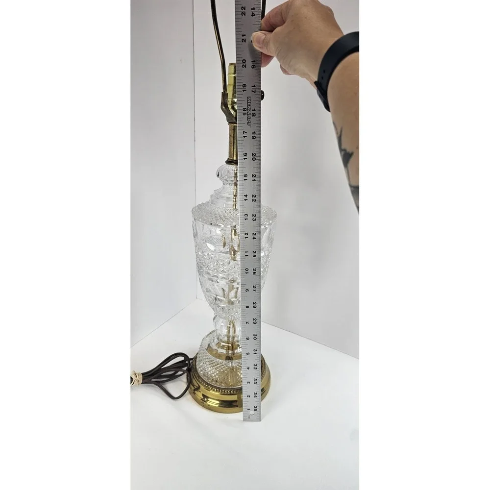Vintage Nathan Lagin Hand Blown Glass Brass Table Lamp 20